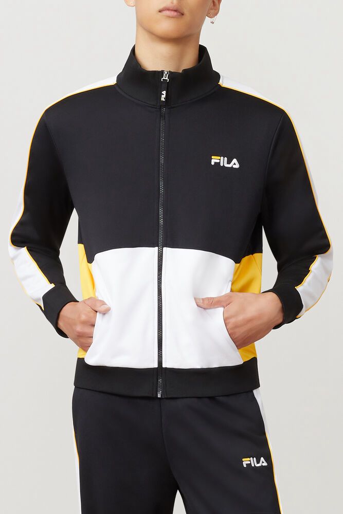 Fila Jakke Herre Svart/Hvite Michele 941783-CMA